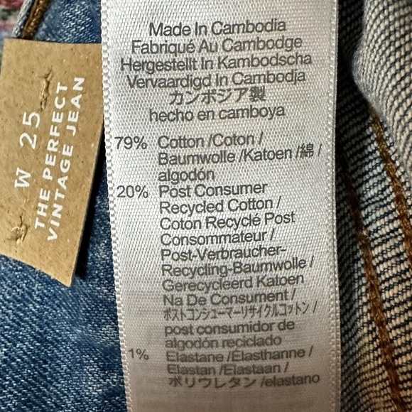 Madewell The Perfect Vintage Jean Denman Wash 25 NWT 90s Mom Jeans High Rise - Picture 12 of 16